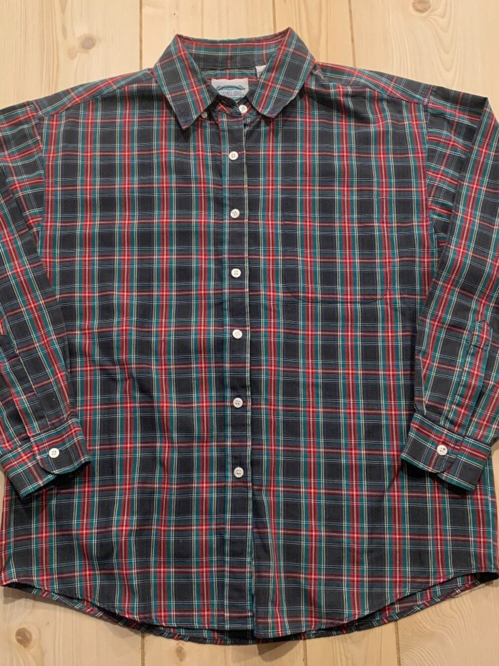 Vintage 90s Separate Issue Retro Indie Hipster Plaid Flannel Button-Down Shirt M
